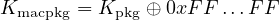 Kmacpkg = Kpkg ⊕ 0xF F ...FF